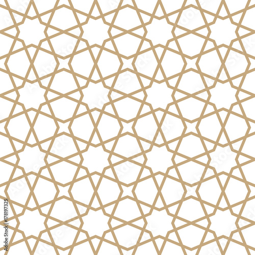 arabic geometric seamless ornament pattern