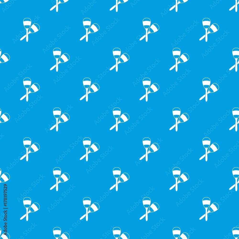 Maracas pattern seamless blue Maracas pattern seamless blue