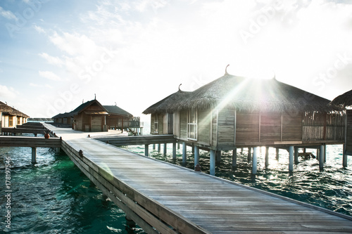 Water villas in the Maldives
 photo