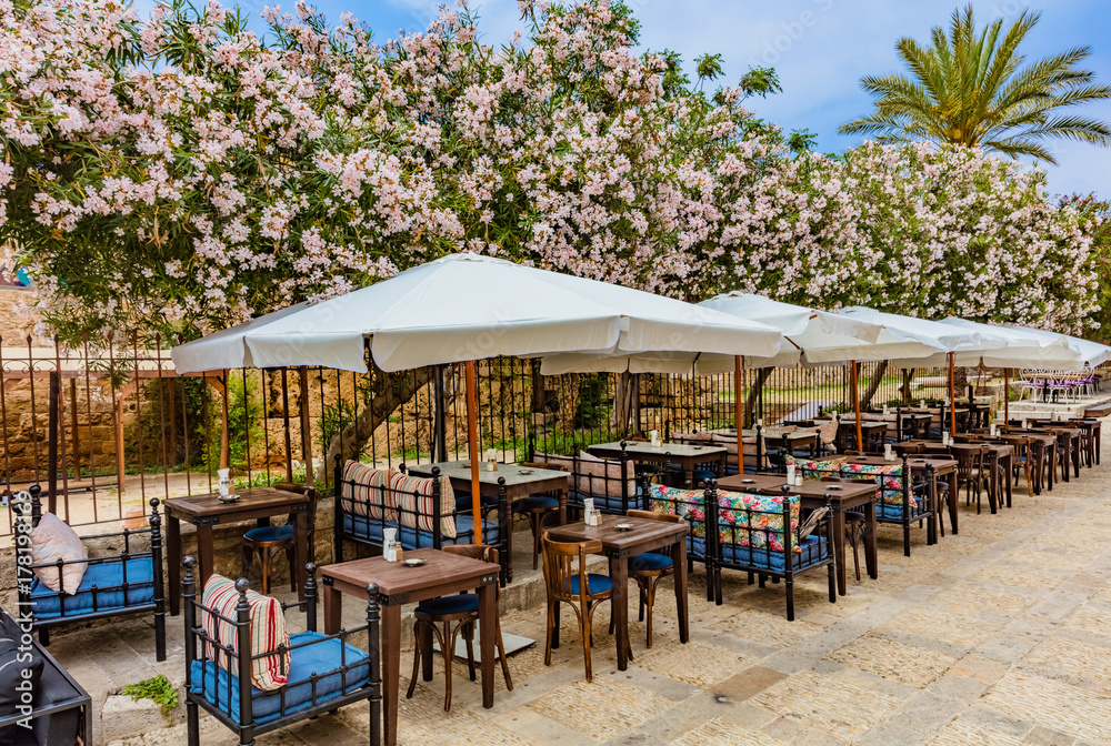 restaurants of Old Souk Byblos Jbeil in Lebanon Middle east