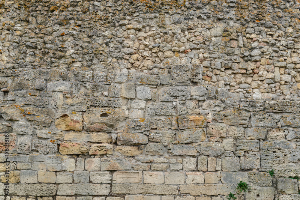 Ancient wall with masonry Ancient wall with masonry