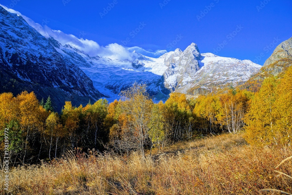  The mountains around the village of Dombay