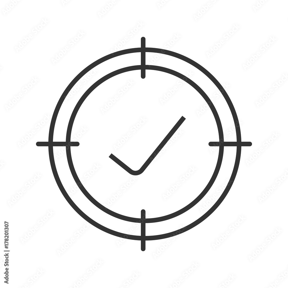 Aim on checkmark linear icon Aim on checkmark linear icon