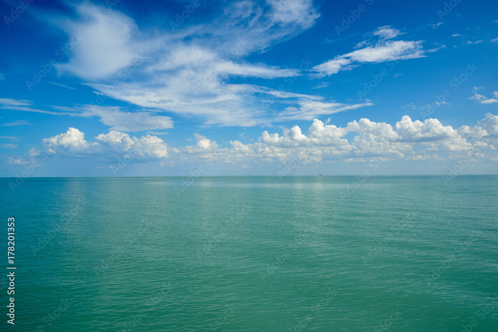 Obraz premium The water surface with clouds Clouds over Lake Balkhash