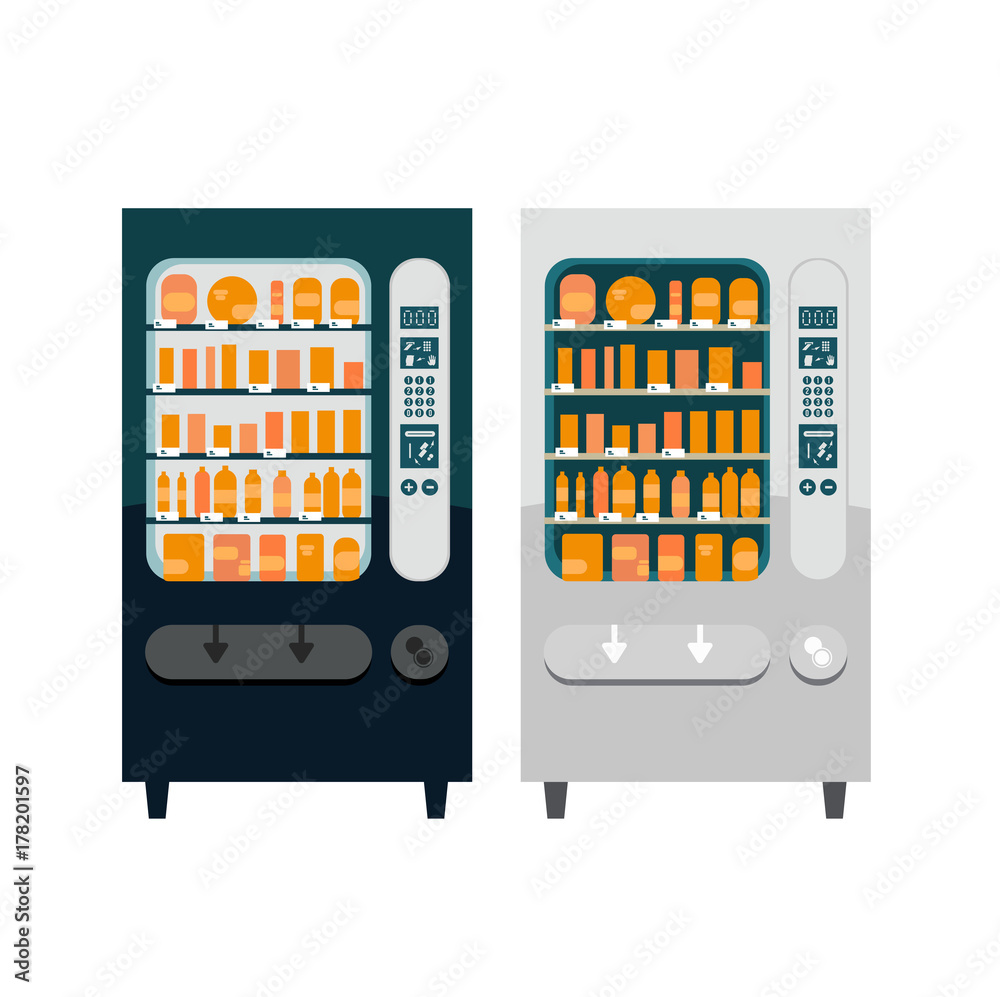 Flat vector vending machines Flat vector vending machines