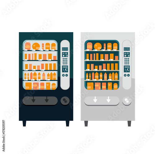 Flat vector vending machines