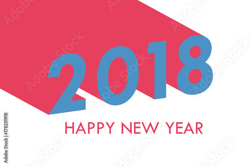 2018 in 3D - pink und blau