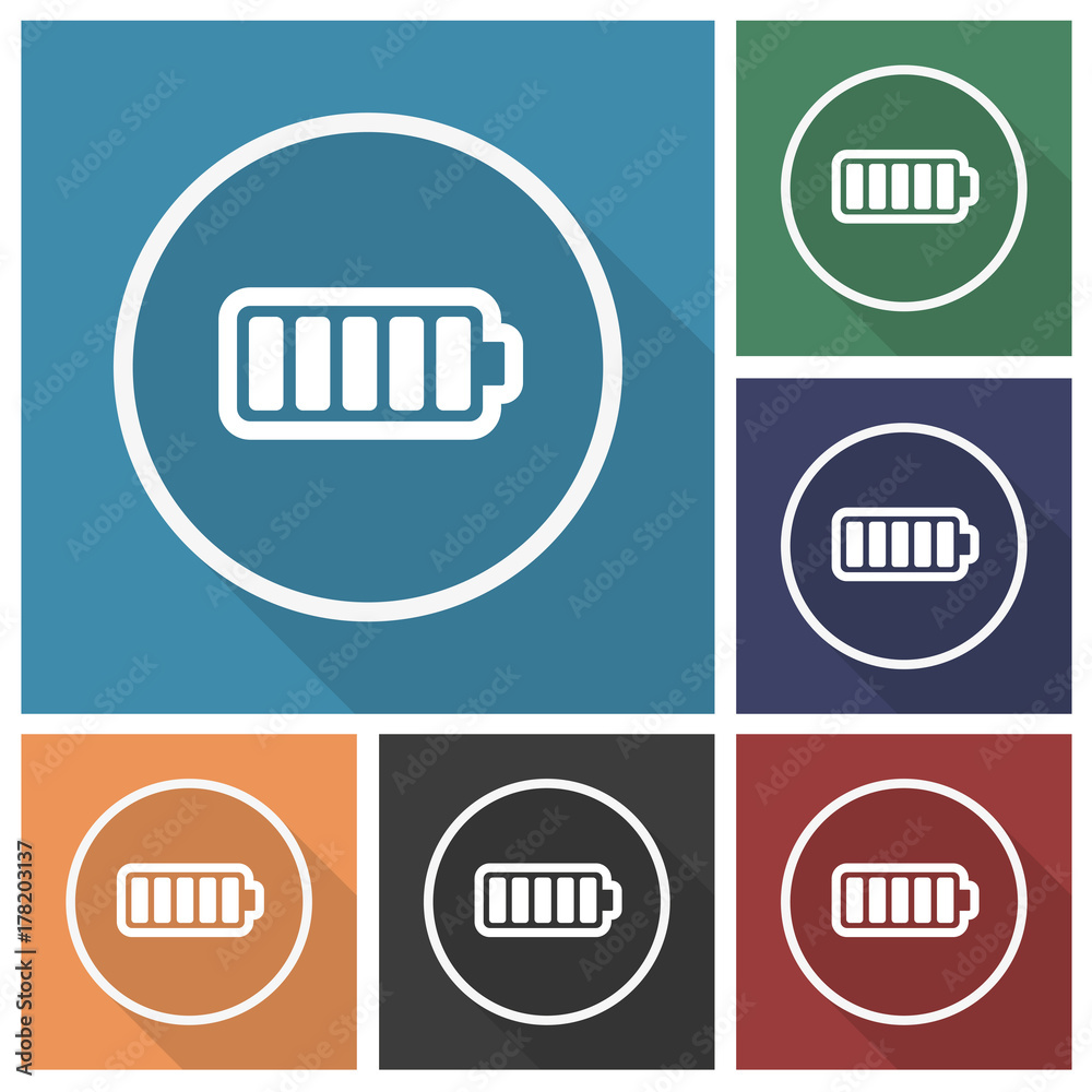 Button - Set - Schatten - Batterie voll Button - Set - Schatten - Batterie voll