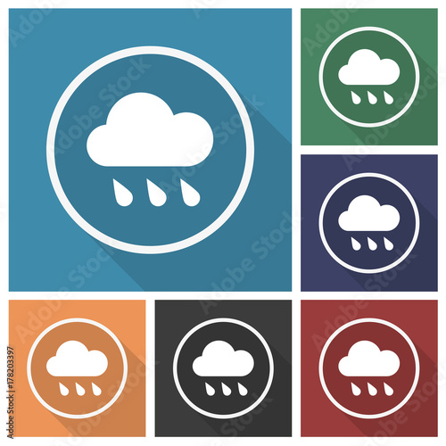 Button - Set - Schatten - Regenwolke