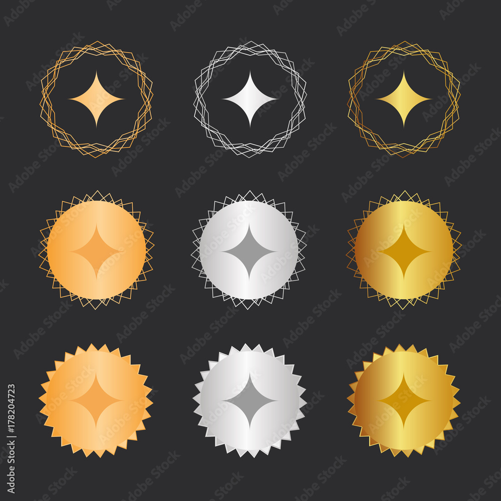 Sternchen - Bronze, Silber, Gold Medaillen Sternchen - Bronze, Silber, Gold Medaillen