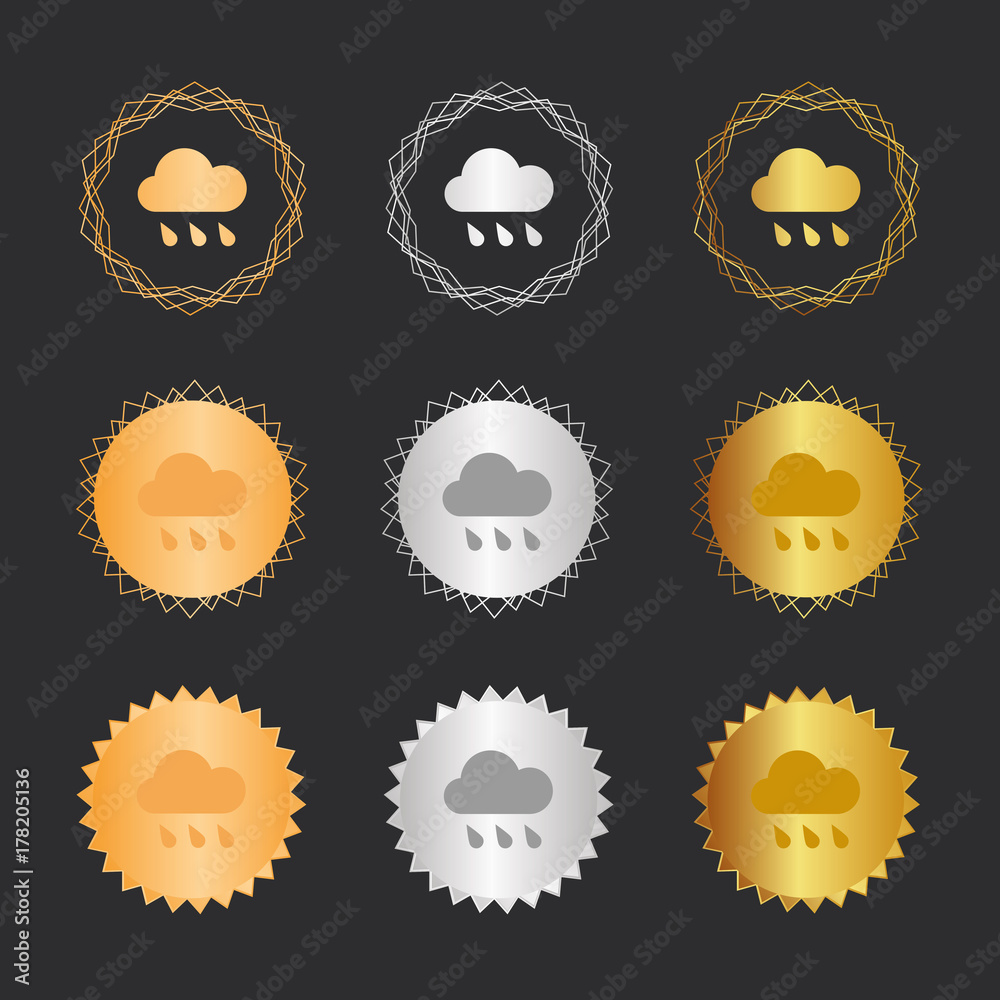 Regenwolke - Bronze, Silber, Gold Medaillen
