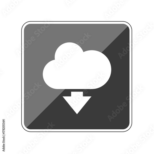 Wolke herunterladen - Reflektierender App Button