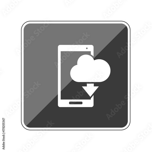 Smartphone herunterladen - Reflektierender App Button