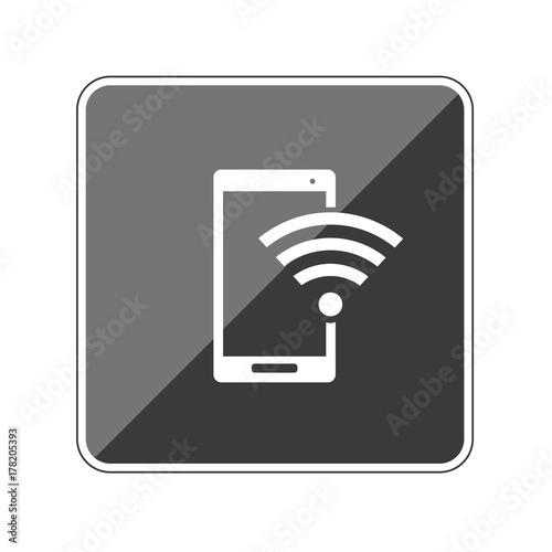 Smartphone WLAN - Reflektierender App Button