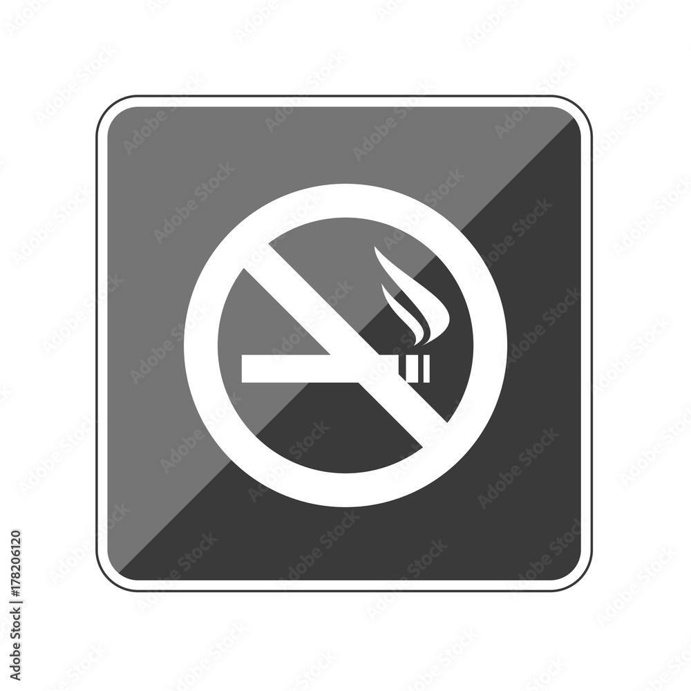 Rauchverbot - Reflektierender App Button Rauchverbot - Reflektierender App Button