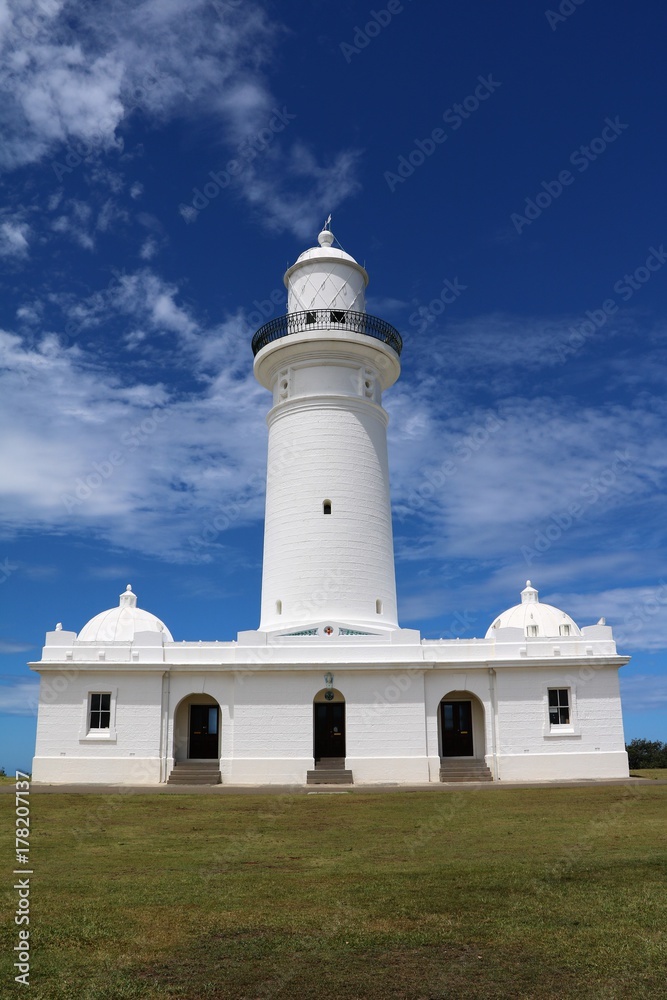 White Macquarie Lighthouse in Dunbar Head Sydney, Australia