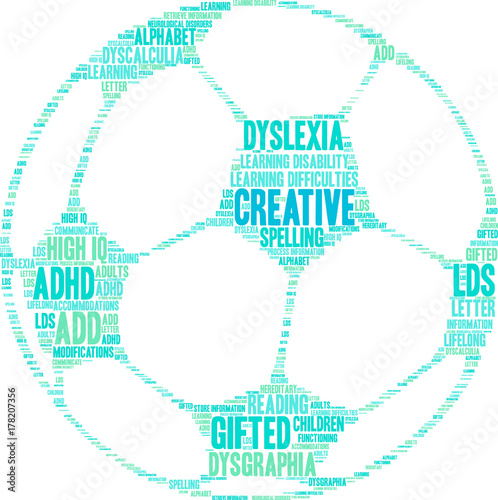 Creative LDs Word Cloud on a white background. 