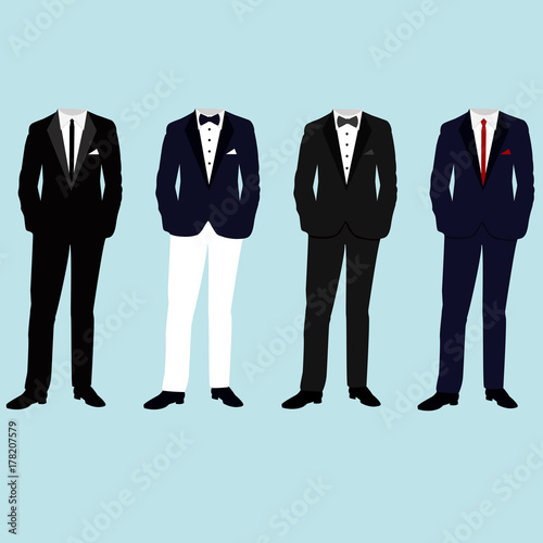 Wedding mens suits. Collection.