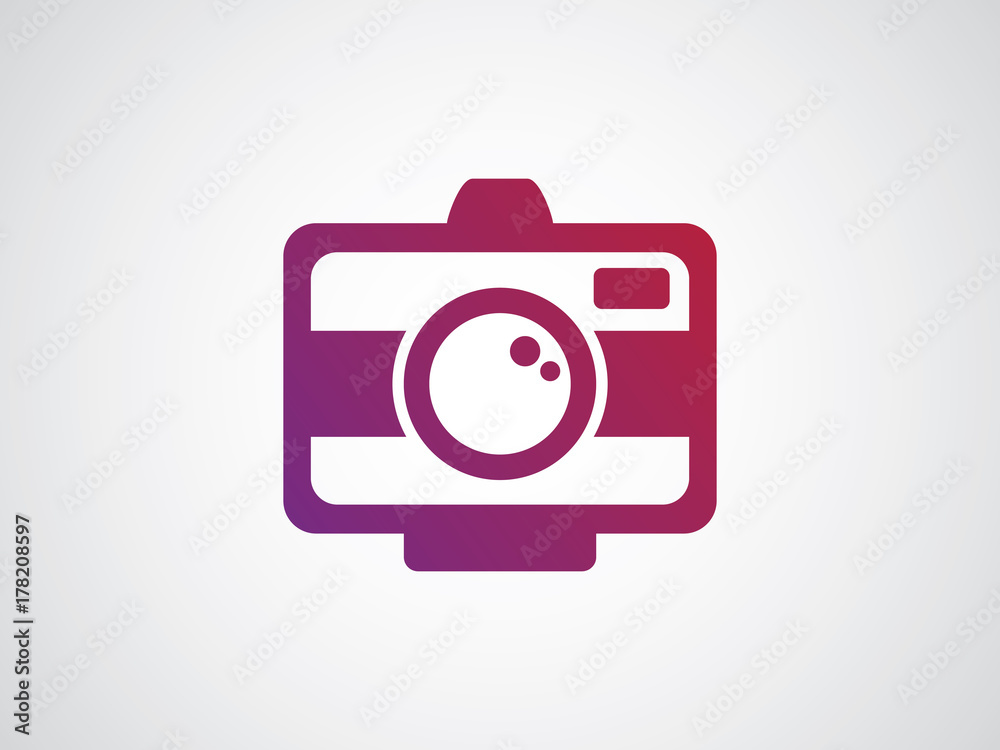vibrant red purple simple camera logo icon vibrant red purple simple camera logo icon