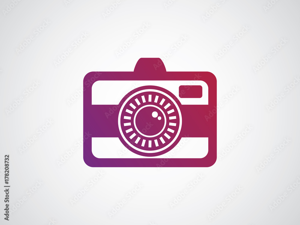 vibrant red purple simple camera logo icon vibrant red purple simple camera logo icon