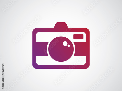 vibrant red purple simple camera logo icon