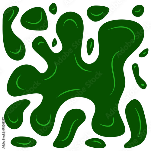 Green splash on a white background. Vector illustration 