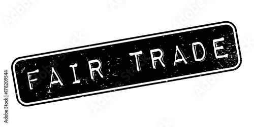 Fair Trade rubber stamp. Grunge design with dust scratches. Effects can be easily removed for a clean, crisp look. Color is easily changed.