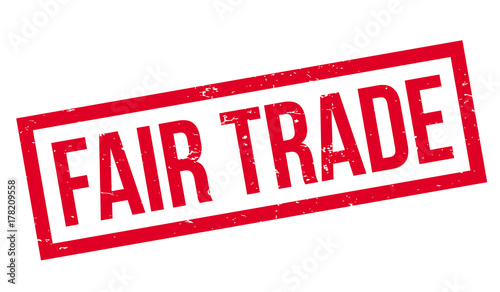 Fair Trade rubber stamp. Grunge design with dust scratches. Effects can be easily removed for a clean, crisp look. Color is easily changed.
