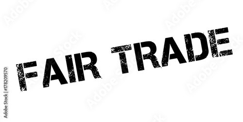 Fair Trade rubber stamp. Grunge design with dust scratches. Effects can be easily removed for a clean, crisp look. Color is easily changed.