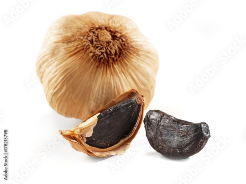 black garlic isolated