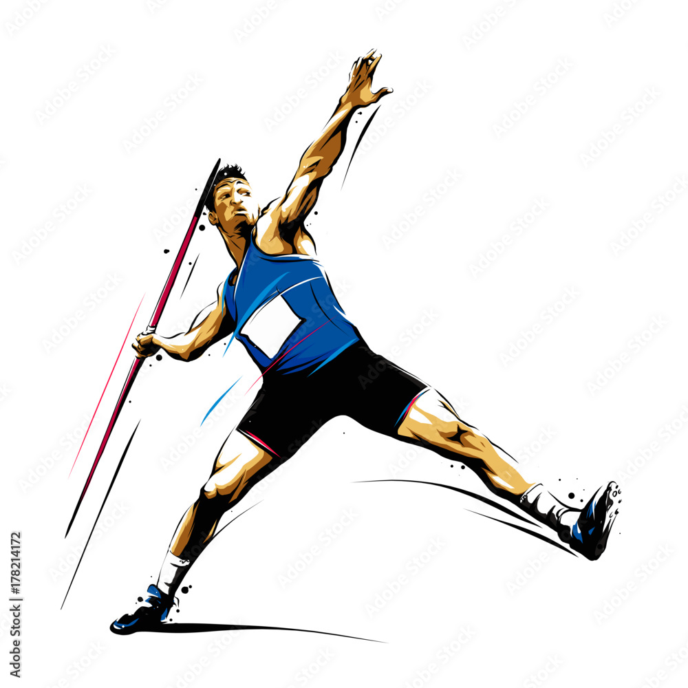 athletics javelin throw Stock Vector Adobe Stock