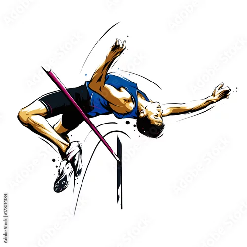 Fototapeta skok wzwyż lekkoatletyczny