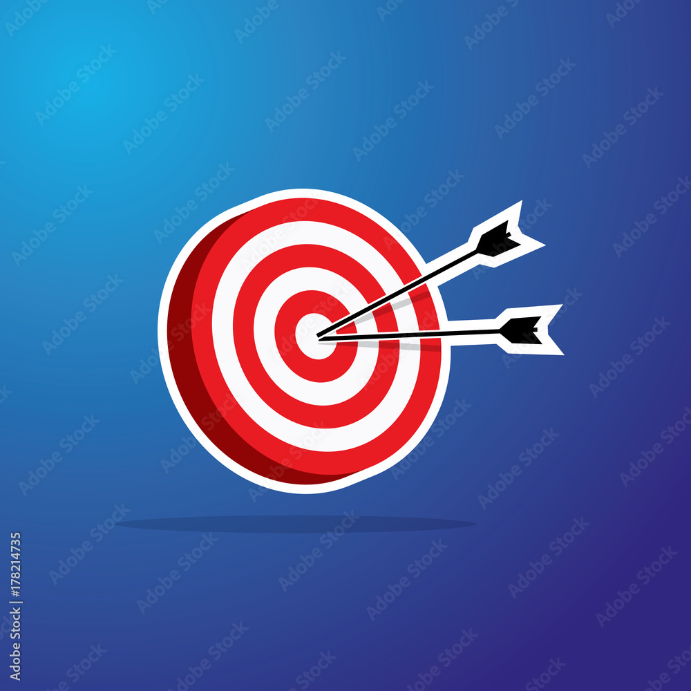 isometric flat target and arrow. vector illustration. isometric flat target and arrow. vector illustration.