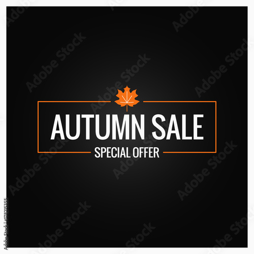 autumn sale label design background