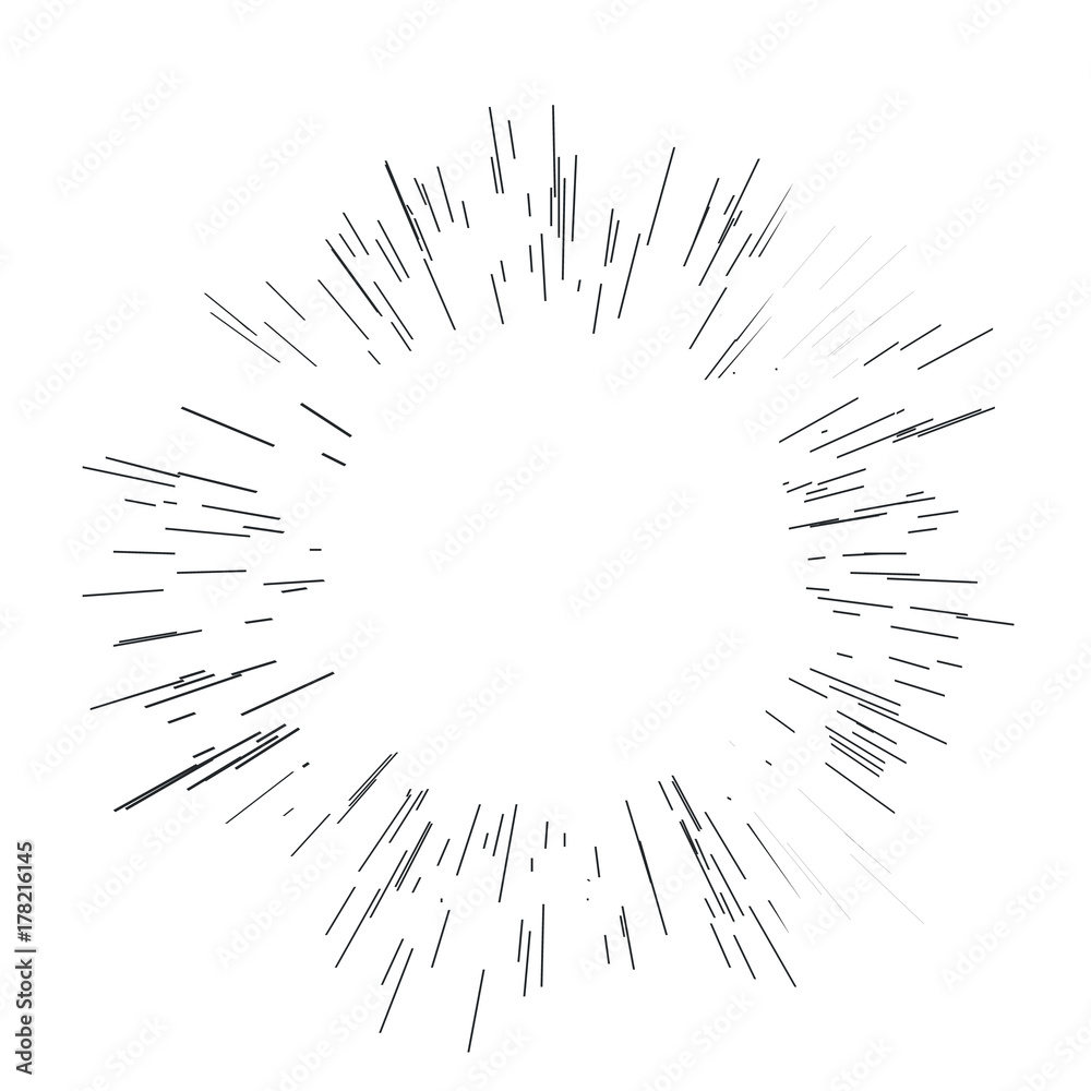Obraz premium Sun burst, star burst sunshine. Radiating from the center of thin beams, lines. Design element for logo, signs. Dynamic style.