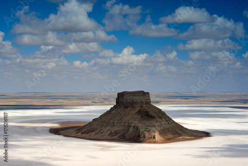 On the Ustyurt Plateau. Desert and plateau Ustyurt or Ustyurt plateau is located in the west of Central Asia, particulor in Kazakhstan, Turkmenistan and Uzbekistan. photo