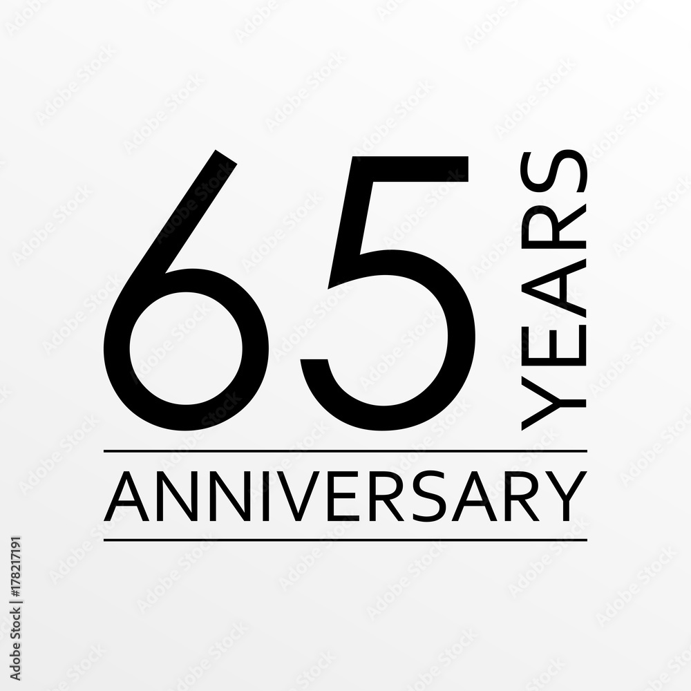 65 years anniversary icon. Anniversary decoration template. Vector illustration. 65 years anniversary icon. Anniversary decoration template. Vector illustration.