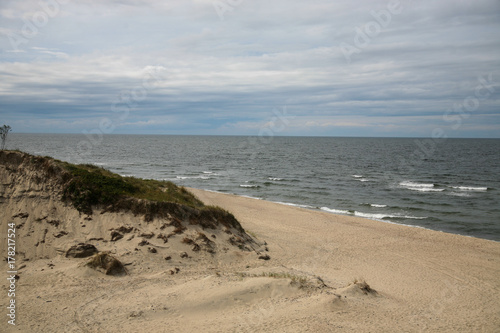 The Baltic braid and Baltic sea. Rest with tent 
