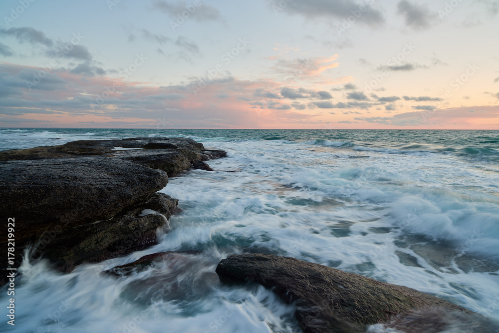 On the shore of the Caspian Sea/ The Caspian Sea is the largest enclosed inland water body on Earth by area.