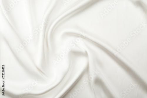 White silk fabric drape texture, closeup shot
