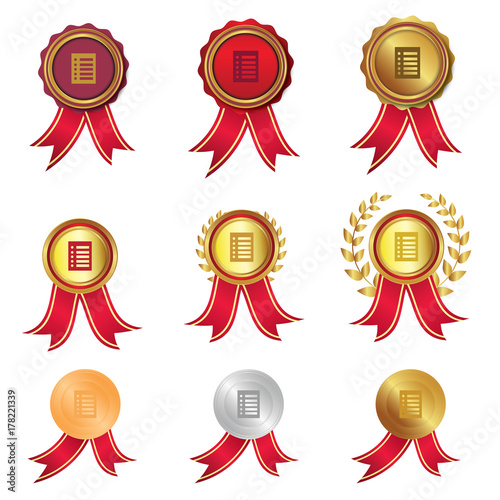 Dokument - Kollektion mit Medaillen - Auszeichnungen