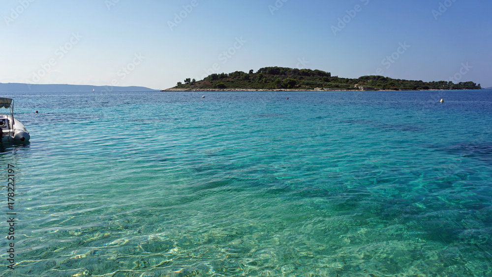 Fototapeta premium natural coast on trogir island in croatia