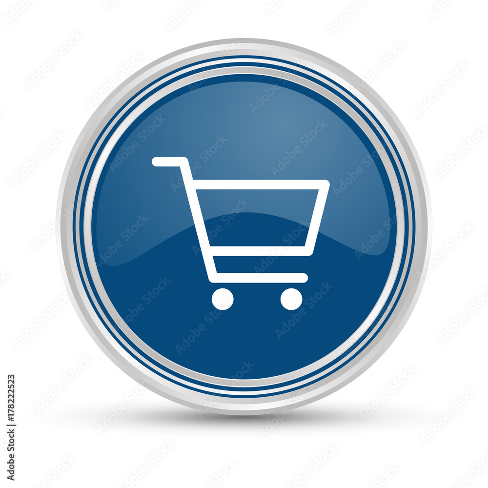 Blauer Button - Einkaufswagen Blauer Button - Einkaufswagen