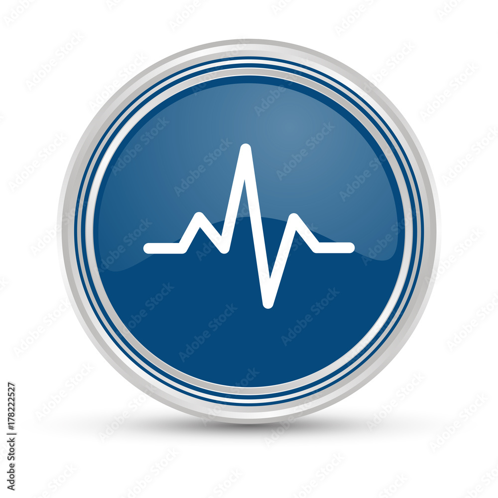 Blauer Button - Pulsdiagramm Blauer Button - Pulsdiagramm