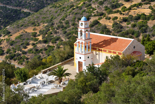 Greek church with belfry