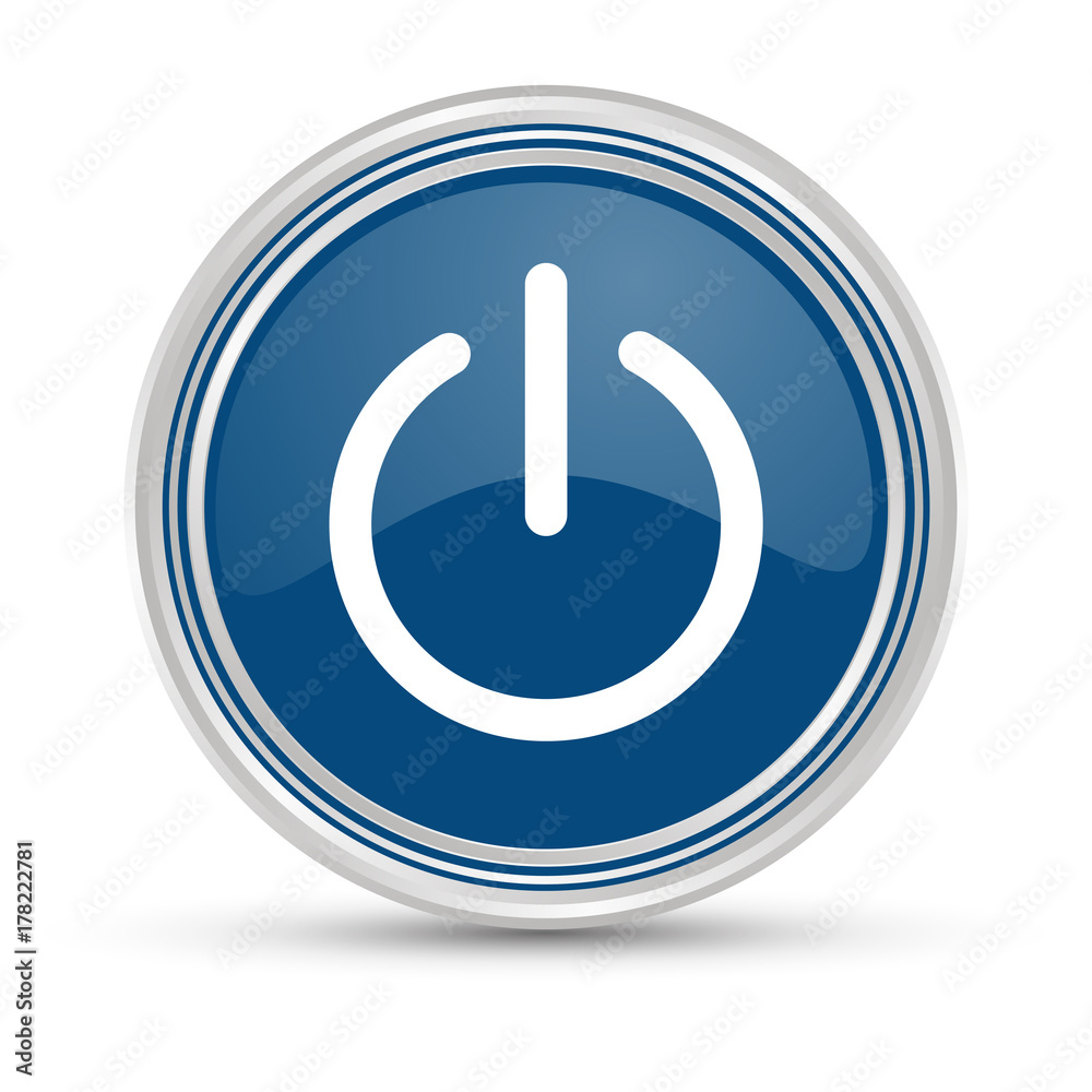 Blauer Button - Powerbutton