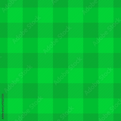 Green lumberjack plaid pattern. Seamless vector pattern. Simple vintage textile design.