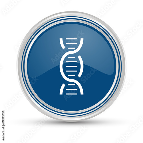 Blauer Button - DNA-Strang