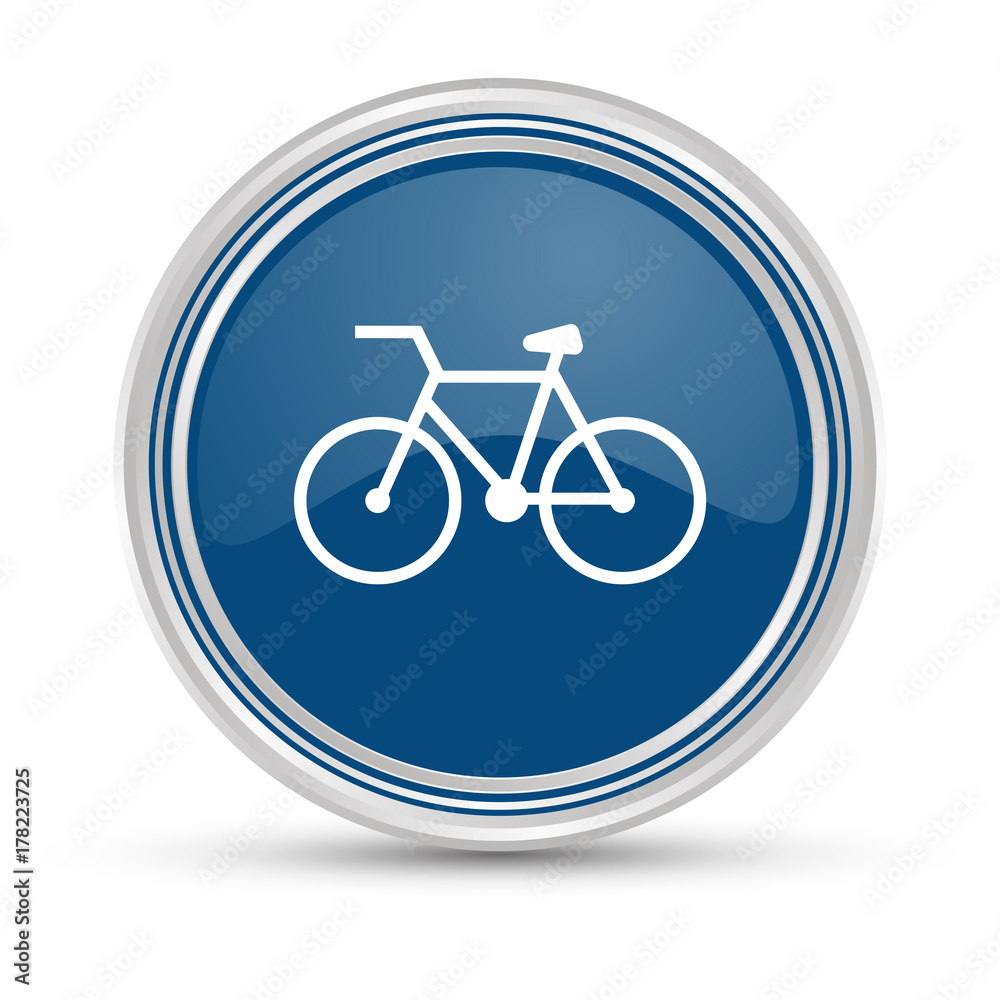 Blauer Button - Fahrrad Blauer Button - Fahrrad
