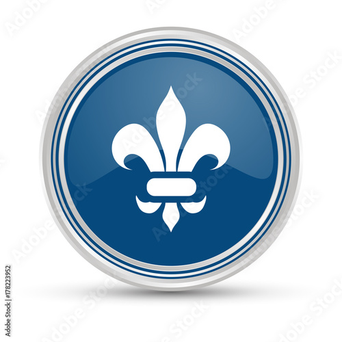 Blauer Button - Lilie